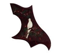 piastra antigraffio per chitarra acustica Battipenna Per Chitarra Acustica Battipenna Autoadesivo Colomba Colibrì Marrone Nero Spessore 2 Mm Per Chitarra Acustica(Brown)