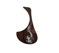 Piastra antigraffio per chitarra acustica Battipenna Per Chitarra Folk Intarsiato In Conchiglia Supporto In Ebano E Palissandro, Adesivo Bifacciale(M)