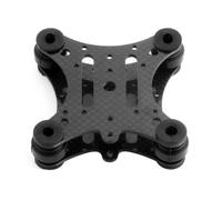 Piastra antivibrante in fibra di carbonio da 2 pezzi e sfere in gomma PTZ Action Cam, compatibile for supporto cardanico for aereo FPV Quadcopter