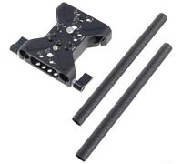 Piastra Base Doppia 15mm per Rig Camera in Alluminio(Base with Rods) | Doppio attacco 15mm, per montaggio follow focus, matte box, esterni, rig professionale