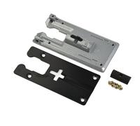 Piastra base pavimento seghetto alternativo utile nero + raccordi argento 1 set