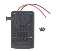 Piastra Batteria con Attacco a V, Piastra di Montaggio con Blocco a V in Plastica in Lega di Zinco per Fotocamera, Attrezzatura Video con Doppio Morsetto per Asta da 15 Mm