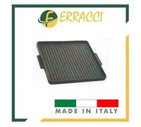 PIASTRA BISTECCHIERA IN GHISA PER COTTURA DOUBLE FACE 40×40 LISCIA E RIGATA