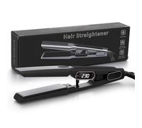 Piastra Capelli Professionale 2-In-1, piastra larga 42 mm, Riscaldamento Rapido, Display LCD Chiaro, Temperatura Regolabile 80°C-230°C, Ideale Per Capelli Lisci, Ricci e Mossi