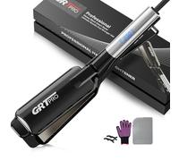 Piastra Capelli Professionale Piastra per Capelli Larga 55mm - 40 Milioni di Ioni Negativi, Rivestimento Ceramico - Display LCD, 19 Temperatures (50-230°C) - Per Capelli Lunghi, Spessi e Ricci