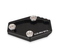 Piastra Cavalletto Laterale Per DUCATI Diavel 1260 2019-2022 Supporto Per Cavalletto Laterale, Estensione, Supporto Antiscivolo Laterale Supporto Estensione(NERO)