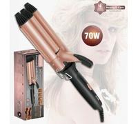 Piastra Ceramica Arriccia Capelli Mossi Effetto Onde 3 Ricci Boccoli 70W Hoomei