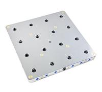 Piastra CNC D96-C4 a cambio rapido, 372 x 372 x 27 mm (ripetibilità 14,65 x 14,65 x 1,06 ± 0,005 mm, forza 80 kN, 96 x 96 mm (fori 3,78 x 3,78, acciaio legato 58-62 HRC