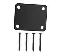 Piastra Collo Chitarra Elettrica Set 1, Piastra Rinforzo Nera | Viti Incluse, Montaggio Rapido, per Basso e Strumenti a Sei Corde, Ricambio Decorativo