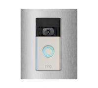 Piastra compatibile con il videocitofono Ring a batteria in acciaio inox | Video Doorbell 2ª generazione, 3, Plus, 4 (2024) | Targhetta per campanello | 140 x 175 mm | Piastra per postazione | az166