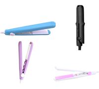 Piastra Compatta Portatile Da Viaggio per Capelli Effetto Frisè Lunga Durata