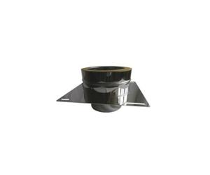 Piastra con Manicotto WNI Doppia Parete Acciaio Inox Ø 200 mm per Canne Fumarie
