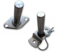 Piastra con perno estraibile o fisso per tenda da sole - Tipologia: Perno fisso