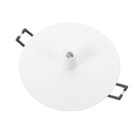 Piastra Copricanopy per Lampadario a Sospensione Bianca in Metallo | Compatibile Chandelier e Base Downlight, Profilo Tondo Piatto, Diametro 55-90mm per Incasso