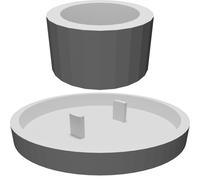 Piastra Copriforo Parete per Google Nest Thermostat V3 - Adattatore