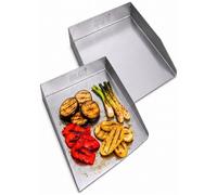 Piastra da 2 pezzi, 30 x 20 cm, con bordo per servire, compatibile con Napoleon PRO285X