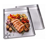 Piastra da 2 pezzi, 30 x 40 cm, con bordo per servire, compatibile con Weber WSM 57 cm