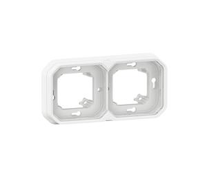 Piastra da incasso - 2 posti - orizzontale o verticale - bianco - Legrand plexo 069694l