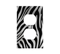 Piastra da parete 1 banda singola Toggle Placca decorativa interruttore luce copertura zebra stampa infrangibile presa presa in metallo piastra da parete per decorazione domestica