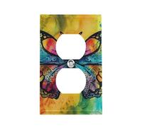 Piastra da parete 1 banda singola Toggle Wall plate decorativo interruttore luce copertura farfalla tie dye infrangibile presa presa copertura metallo presa piastra da parete per la decorazione