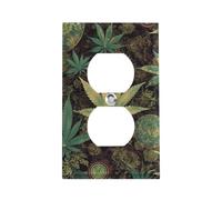 Piastra da parete 1 gang singola levetta placca decorativa interruttore luce copertura un soffio in tempo erbaccia marijuana infrangibile presa presa di copertura in metallo piastra da parete per