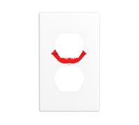 Piastra da parete 11,4 x 7 cm, motivo WHJSHOP Kiss The Lips in policarbonato resistente, resistente al calore e allo sbiadimento, facile da pulire, dimensioni standard