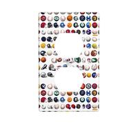 Piastra da parete 11,4 x 7 cm MSRHIUEF Vari Giochi di palla Immagine Materiale PC durevole, resistente al calore e allo sbiadimento, facile da pulire, dimensioni standard