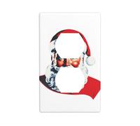 Piastra da parete 11,4 x 7 cm WHJSHOP Babbo Natale che soddisfa il suo desiderio Materiale PC durevole, resistente al calore e allo sbiadimento, facile da pulire, dimensioni standard
