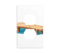 Piastra da parete 11,4 x 7 cm WHJSHOP Cartoon in legno modello paletto durevole materiale PC, resistente al calore e allo sbiadimento, facile da pulire, dimensioni standard