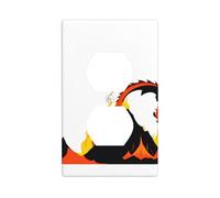 Piastra da parete 11,4 x 7 cm WHJSHOP Fire Dragon Under The Volcano Materiale PC durevole, resistente al calore e allo sbiadimento, facile da pulire, dimensioni standard