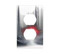 Piastra da parete 11,4 x 7 cm WHJSHOP L'occhio del terrore nella foresta modello materiale PC durevole, resistente al calore e allo sbiadimento, facile da pulire, dimensioni standard
