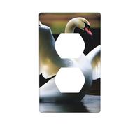 Piastra da parete 11,4 x 7 cm WHJSHOP Swan Dancing Materiale PC resistente, resistente al calore e allo sbiadimento, facile da pulire, dimensioni standard
