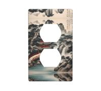 Piastra da parete 11,4 x 7 cm YYHWHJDE Beautiful Landscape Painting 2 stampe Materiale PC resistente, resistente al calore e allo sbiadimento, facile da pulire, dimensioni standard