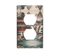 Piastra da parete 11,4 x 7 cm YYHWHJDE Beautiful Landscape Painting 3 stampe Materiale PC resistente, resistente al calore e allo sbiadimento, facile da pulire, dimensioni standard