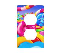 Piastra da parete 11,4 x 7 cm YYHWHJDE Candy Land Prints, materiale PC durevole, resistente al calore e allo sbiadimento, facile da pulire, dimensioni standard