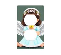 Piastra da parete 11,4 x 7 cm YYHWHJDE Cute Little Angel Prints Materiale PC durevole, resistente al calore e allo sbiadimento, facile da pulire, dimensioni standard