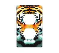 Piastra da parete 11,4 x 7 cm YYHWHJDE Little Fat Tiger Head Prints Materiale PC durevole, resistente al calore e allo sbiadimento, facile da pulire, dimensioni standard