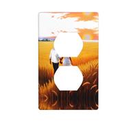 Piastra da parete 11,4 x 7 cm YYHWHJDE Love in the Wheat Field Prints, materiale PC resistente, resistente al calore e allo sbiadimento, facile da pulire, dimensioni standard