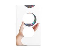 Piastra da parete 11,4 x 7 cm YYHWHJDE Planet sul palmo della mano stampa materiale PC durevole, resistente al calore e allo sbiadimento, facile da pulire, dimensioni standard