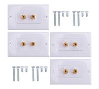 Piastra da Parete per Cavi per Altoparlanti a Banda Singola da 4 Pezzi (Pia8639