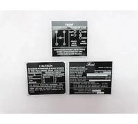 Piastra Dati In Alluminio Nera Set Di 3 Per Jeep Willys Ford CJ2A CJ3A CJ3#B912