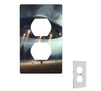 Piastra decorativa per presa da parete, copertura per interruttore UFOS atterraggio a parete, copertura per interruttore della luce per soggiorno, dimensioni standard 12,7 x 7,6 cm