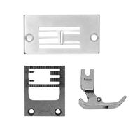 Piastra dell'ago da cucito in acciaio inossidabile Resistente e facile da montare Sostituzione della piastra dell'ago con piedino per macchina a zigzag Accessori per macchine da
