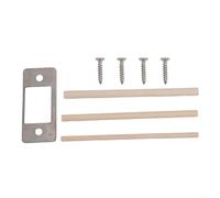 Piastra di attacco per problemi con catenaccio, design con foro grande per disallineamento, struttura in acciaio inossidabile per una maggiore sicurezza (1 pezzo-argento)