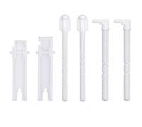 Piastra di azionamento con maniglia compatibile con Geberit Sigma10 e | Set di barre di ricambio per cassetta del WC, parti di ricambio in plastica ABS, 6 pezzi