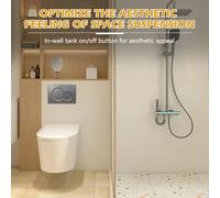 Piastra di azionamento, piastra di spinta, piastra di pressione con telaio di montaggio, in plastica cromata, per WC di ricambio, modello compatibile con GEBERIT SIGMA 01 (colore spray grigio pistola)