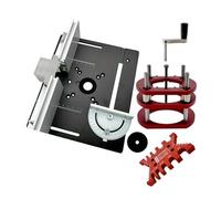 Piastra di base del router di rifinitura, strumenti di smussatura per router, piastra di inserimento del tavolo del router, Sollevatore del router in alluminio con piastra superiore, Kit di