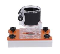 Piastra di Base del Router, Lega di Alluminio, Ingegneria in Plastica in Plastica Base Router Router Router con Tavola Pista, Copertura Trasparente, Fresatrice, 3 Accessori di Fissaggio, 3
