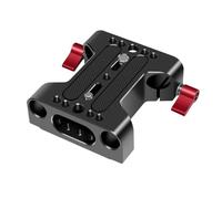 Piastra di base multiuso per fotocamera con morsetto per asta da 15 mm Piastra di base di montaggio per treppiede in lega di alluminio per sistema di supporto DSLR Rig Fotocamere mirrorless
