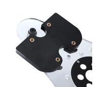 Piastra di base per router offset con guida reversibile per recinzione per instradamento bordo acrilico 300 x 177 mm W/perno di centraggio 1-3/16 boccola per la lavorazione del legno